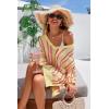 image:imageArachampCloz Womens Linen Blend Summer Swim Suit Cover Up V Neck Crochet Dress Striped Beach Vacation Outfits 2026Brick Stripe