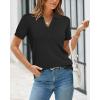 image:imageArachampCloz Womens Wool Blend Knit Spring Summer Business Casual Lightweight Short Sleeve Sweater Pullover 2026Black