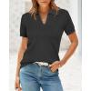 image:imageArachampCloz Womens Wool Blend Knit Spring Summer Business Casual Lightweight Short Sleeve Sweater Pullover 2026Black