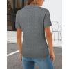 image:imageArachampCloz Womens Wool Blend Knit Spring Summer Business Casual Lightweight Short Sleeve Sweater Pullover 2026Cable Knitgrey