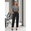 image:imageArachampCloz Womens Wool Blend Knit Spring Summer Business Casual Lightweight Short Sleeve Sweater Pullover 2026Grey