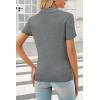 image:imageArachampCloz Womens Wool Blend Knit Spring Summer Business Casual Lightweight Short Sleeve Sweater Pullover 2026Grey