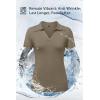 image:imageArachampCloz Womens Wool Blend Knit Spring Summer Business Casual Lightweight Short Sleeve Sweater Pullover 2026Khaki