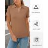 image:imageArachampCloz Womens Wool Blend Knit Spring Summer Business Casual Lightweight Short Sleeve Sweater Pullover 2026Mocha Mousse