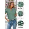 image:imageArachampCloz Womens Wool Blend Knit Spring Summer Business Casual Lightweight Short Sleeve Sweater Pullover 2026Sage Green