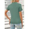 image:imageArachampCloz Womens Wool Blend Knit Spring Summer Business Casual Lightweight Short Sleeve Sweater Pullover 2026Sage Green