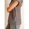 image:imageArachampCloz Womens Cotton Blend Cap Sleeve Side Slit Sweater Vest Fall Casual Tops 2025White Brown