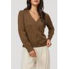 image:imageArachampCloz Womens Soft Cropped Cardigan Casual Lightweight Shrug Sweater TopsCoffee