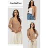image:imageArachampCloz Womens Soft Cropped Cardigan Casual Lightweight Shrug Sweater TopsDark Apricot
