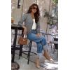 image:imageArachampCloz Womens Soft Cropped Cardigan Casual Lightweight Shrug Sweater TopsDark Gray