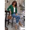 image:imageArachampCloz Womens Soft Cropped Cardigan Casual Lightweight Shrug Sweater TopsDeep Green