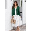 image:imageArachampCloz Womens Soft Cropped Cardigan Casual Lightweight Shrug Sweater TopsDeep Green