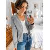image:imageArachampCloz Womens Soft Cropped Cardigan Casual Lightweight Shrug Sweater TopsGray