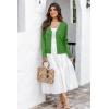 image:imageArachampCloz Womens Soft Cropped Cardigan Casual Lightweight Shrug Sweater TopsGreen