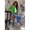 image:imageArachampCloz Womens Soft Cropped Cardigan Casual Lightweight Shrug Sweater TopsGreen