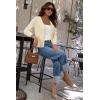 image:imageArachampCloz Womens Soft Cropped Cardigan Casual Lightweight Shrug Sweater TopsLight Apricot