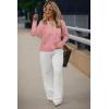 image:imageArachampCloz Womens Soft Cropped Cardigan Casual Lightweight Shrug Sweater TopsPink