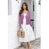 image:imageArachampCloz Womens Soft Cropped Cardigan Casual Lightweight Shrug Sweater TopsPurple