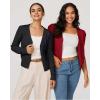 image:imageArachampCloz Womens Soft Cropped Cardigan Casual Lightweight Shrug Sweater TopsRed