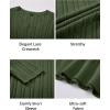 image:imageArachampCloz Womens Spring Summer Scalloped Short Sleeve Tops Textured ShirtsArmy Green