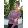 image:imageArachampCloz Womens Spring Summer Scalloped Short Sleeve Tops Textured ShirtsBgray Purple