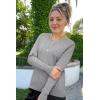 image:imageArachampCloz Womens Spring Summer Scalloped Short Sleeve Tops Textured ShirtsBgrey