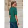 image:imageArachampCloz Womens Spring Summer Scalloped Short Sleeve Tops Textured ShirtsGreen