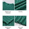 image:imageArachampCloz Womens Spring Summer Scalloped Short Sleeve Tops Textured ShirtsGreen