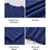 image:imageArachampCloz Womens Spring Summer Scalloped Short Sleeve Tops Textured ShirtsNavy Blue