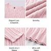 image:imageArachampCloz Womens Spring Summer Scalloped Short Sleeve Tops Textured ShirtsPink 02