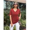 image:imageArachampCloz Womens Wool Blend Spring Summer Lightweight Business Casual Sweater Tops 2026Brick Red