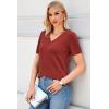 image:imageArachampCloz Womens Wool Blend Spring Summer Lightweight Business Casual Sweater Tops 2026Brick Red