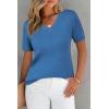 image:imageArachampCloz Womens Wool Blend Spring Summer Lightweight Business Casual Sweater Tops 2026Heather Blue