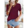 image:imageArachampCloz Womens Wool Blend Spring Summer Lightweight Business Casual Sweater Tops 2026Wine