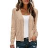 image:imageArachampCloz Womens Soft Cropped Cardigan Casual Lightweight Shrug Sweater TopsApricot
