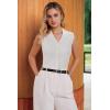 image:imageArachampCloz Womens 100 Cotton Button Down Summer Business Casual Slim Fitted Tank Tops 2026Beige