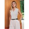image:imageArachampCloz Womens 100 Cotton Button Down Summer Business Casual Slim Fitted Tank Tops 2026Beige