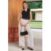 image:imageArachampCloz Womens 100 Cotton Button Down Summer Business Casual Slim Fitted Tank Tops 2026Black