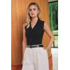 image:imageArachampCloz Womens 100 Cotton Button Down Summer Business Casual Slim Fitted Tank Tops 2026Black