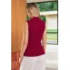 image:imageArachampCloz Womens 100 Cotton Button Down Summer Business Casual Slim Fitted Tank Tops 2026Burgundy