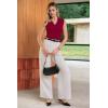 image:imageArachampCloz Womens 100 Cotton Button Down Summer Business Casual Slim Fitted Tank Tops 2026Burgundy