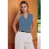 image:imageArachampCloz Womens 100 Cotton Button Down Summer Business Casual Slim Fitted Tank Tops 2026Denim