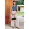 image:imageArachampCloz Womens 100 Cotton Button Down Summer Business Casual Slim Fitted Tank Tops 2026Denim