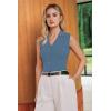 image:imageArachampCloz Womens 100 Cotton Button Down Summer Business Casual Slim Fitted Tank Tops 2026Denim