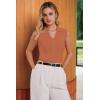 image:imageArachampCloz Womens 100 Cotton Button Down Summer Business Casual Slim Fitted Tank Tops 2026Orange