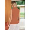 image:imageArachampCloz Womens 100 Cotton Button Down Summer Business Casual Slim Fitted Tank Tops 2026Orange