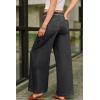 image:imageArachampCloz Womens Cotton Contrast Waistband Wide Leg Stretchy Denim Jeans 2026Black