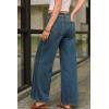 image:imageArachampCloz Womens Cotton Contrast Waistband Wide Leg Stretchy Denim Jeans 2026Retro Blue