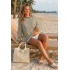 image:imageArachampCloz Womens Linen Blend Beach Vacation Cover Up Summer Casual Oversized Off Shoulder Tops 2026Apricot Black Stripe