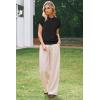 image:imageArachampCloz Womens Wool Blend Polo Shirts Collar V Neck Cap Sleeves Business Casual Sweater PulloverBlack